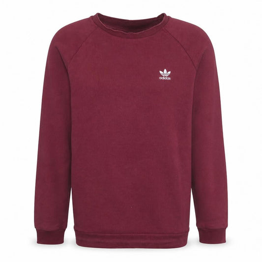 Adidas Men's Red Pullover Sweatshirt M Crew Neck Logo Fleece