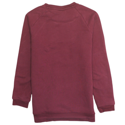 Adidas Men's Red Pullover Sweatshirt M Crew Neck Logo Fleece