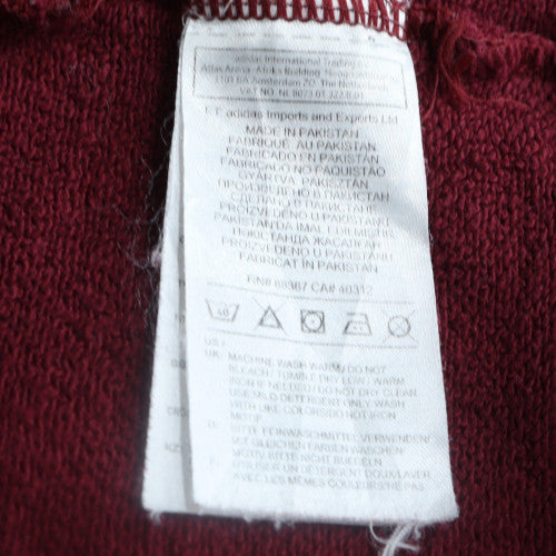 Adidas Men's Red Pullover Sweatshirt M Crew Neck Logo Fleece