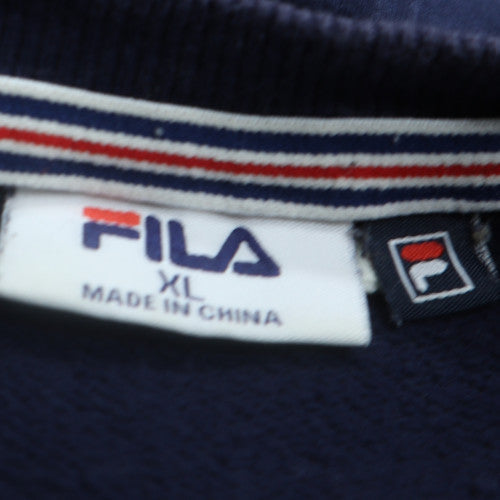 FILA Men's Blue XL Pullover Sweatshirt Crew Neck Classic Fit