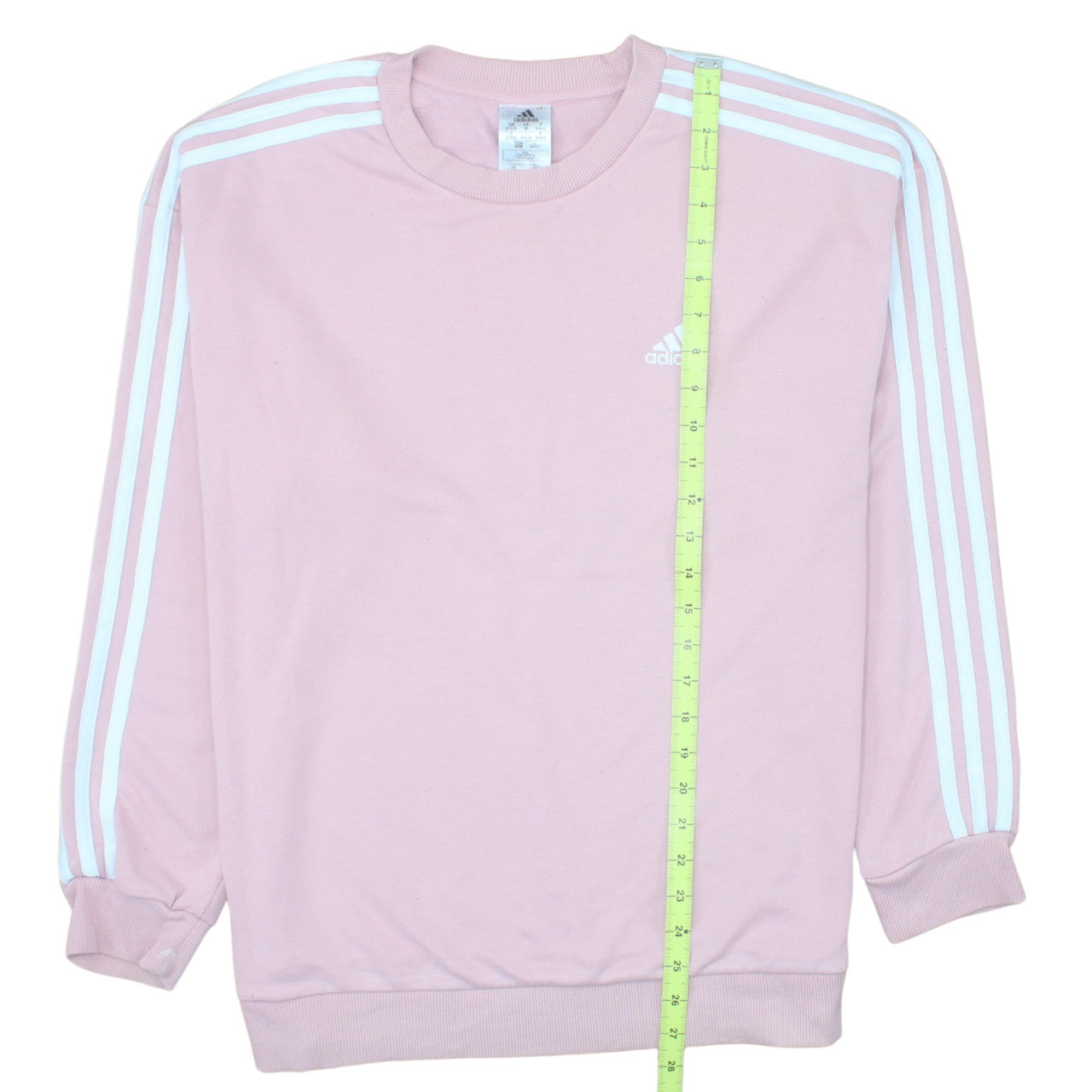 Adidas Men Pink Crew Neck Pullover Sweatshirt M Logo Sportswear