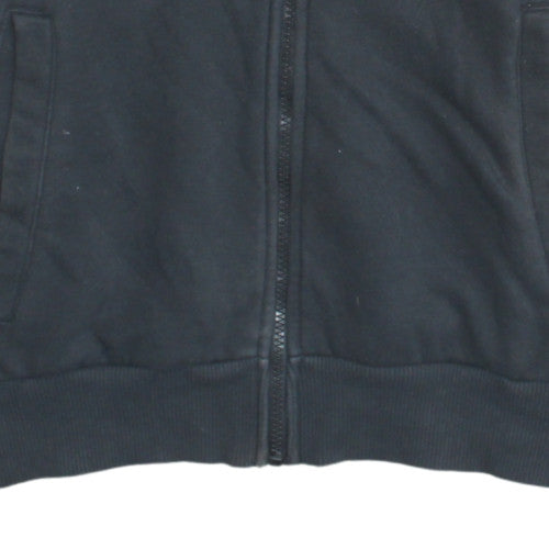 Umbro Men Black XL Full Zip Hoodie with Logo Detail