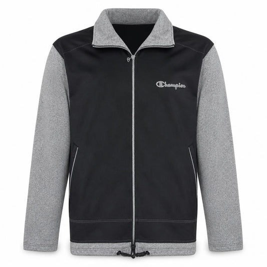 Champion Men's Black XL Track Jacket Fleece Lined Full Zip