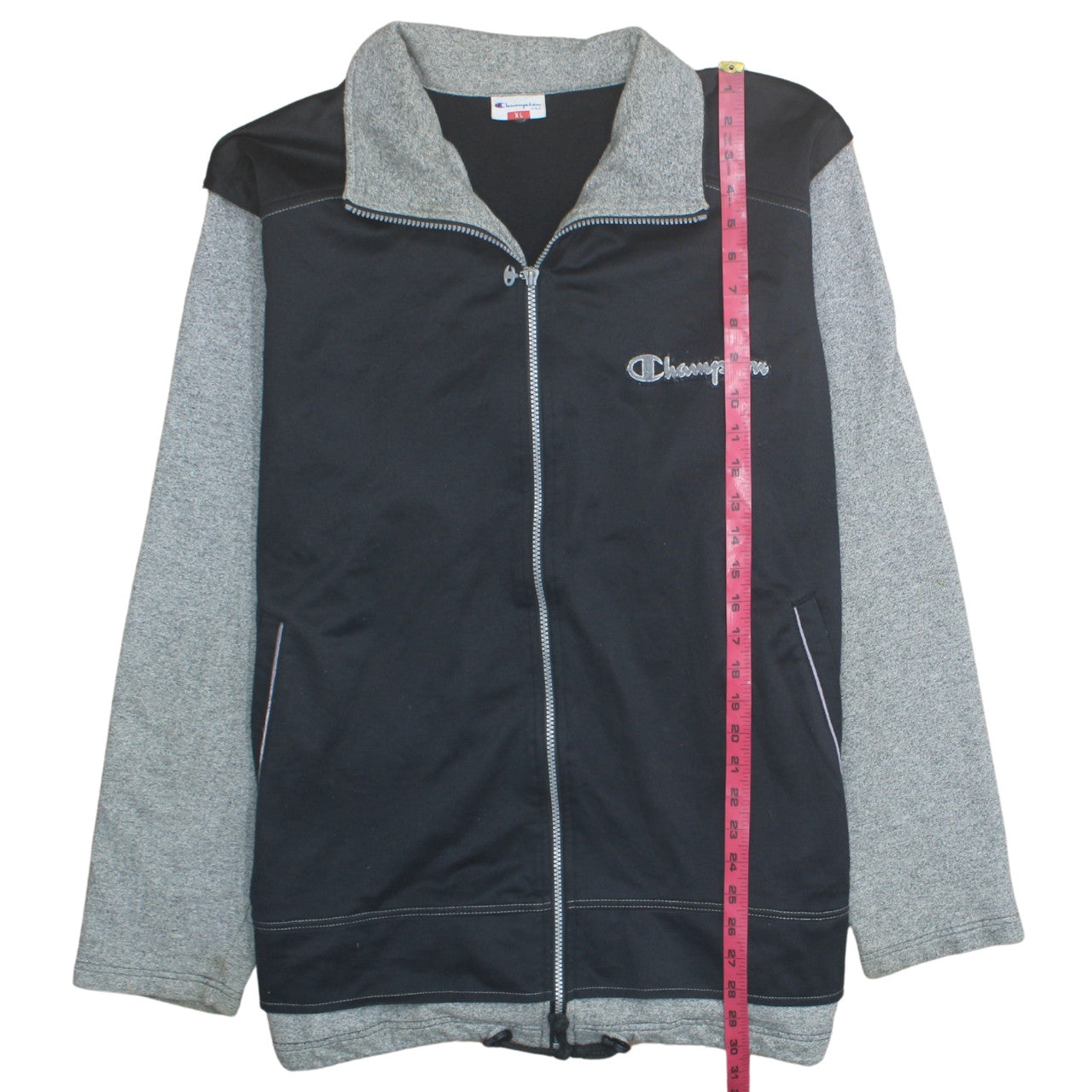 Champion Men's Black XL Track Jacket Fleece Lined Full Zip