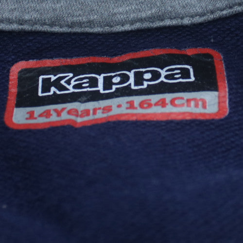 Kappa Boys Navy Blue & Grey Pullover Hoodie 14 Years Regular Fit