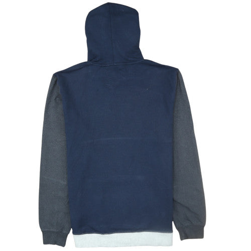 Quiksilver Men's Blue Colour Block Pullover Hoodie Size M