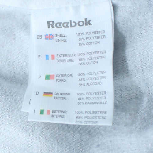 Reebok Boys Navy Blue Track Pants Size M Elastic Waist Classic Style
