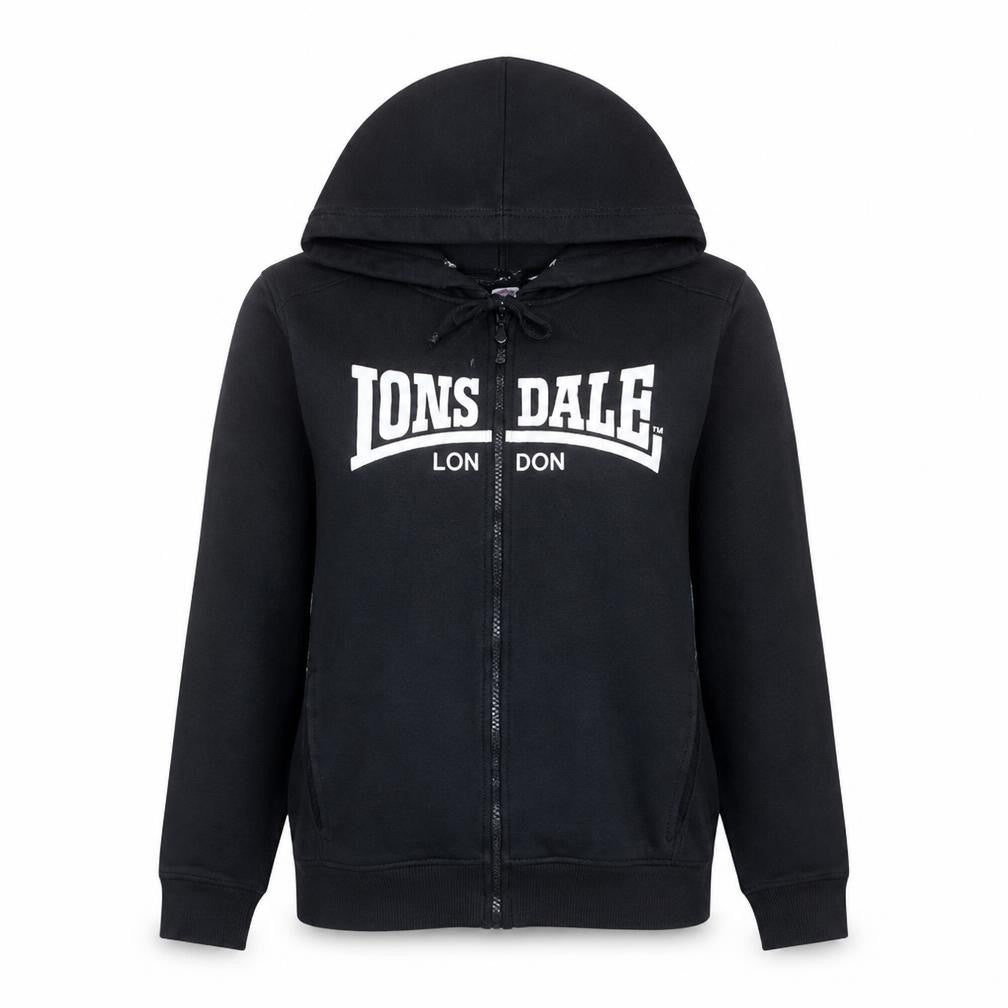 Lonsdale London Womens Black Full Zip Hoodie Size 10