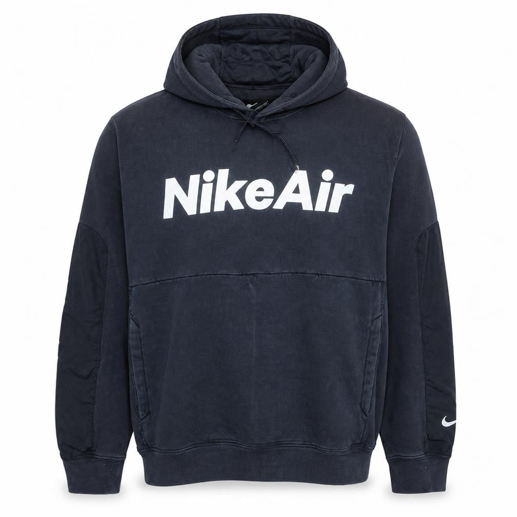 Nike Air Men's Black Pullover Hoodie L Fleece Logo Sportswear