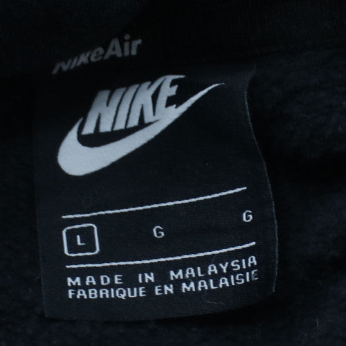 Nike Air Men's Black Pullover Hoodie L Fleece Logo Sportswear