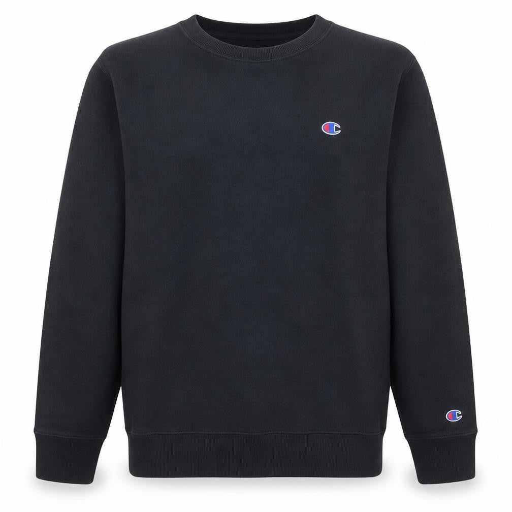 Champion Men's Black Crew Neck Pullover Sweatshirt L