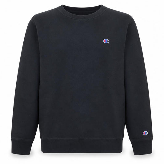 Champion Men's Black Crew Neck Pullover Sweatshirt L