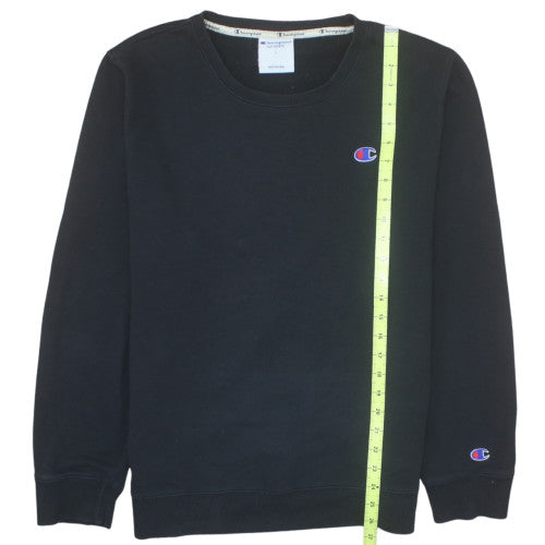 Champion Men's Black Crew Neck Pullover Sweatshirt L