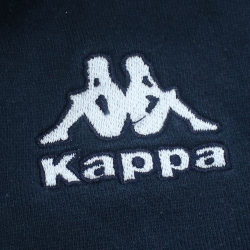 Kappa Mens Blue Pullover Hoodie Size M Embroidered Logo Sportswear