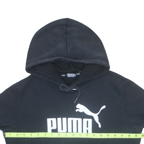 Puma Womens Black Pullover Hoodie Size M Hooded Sweatshirt