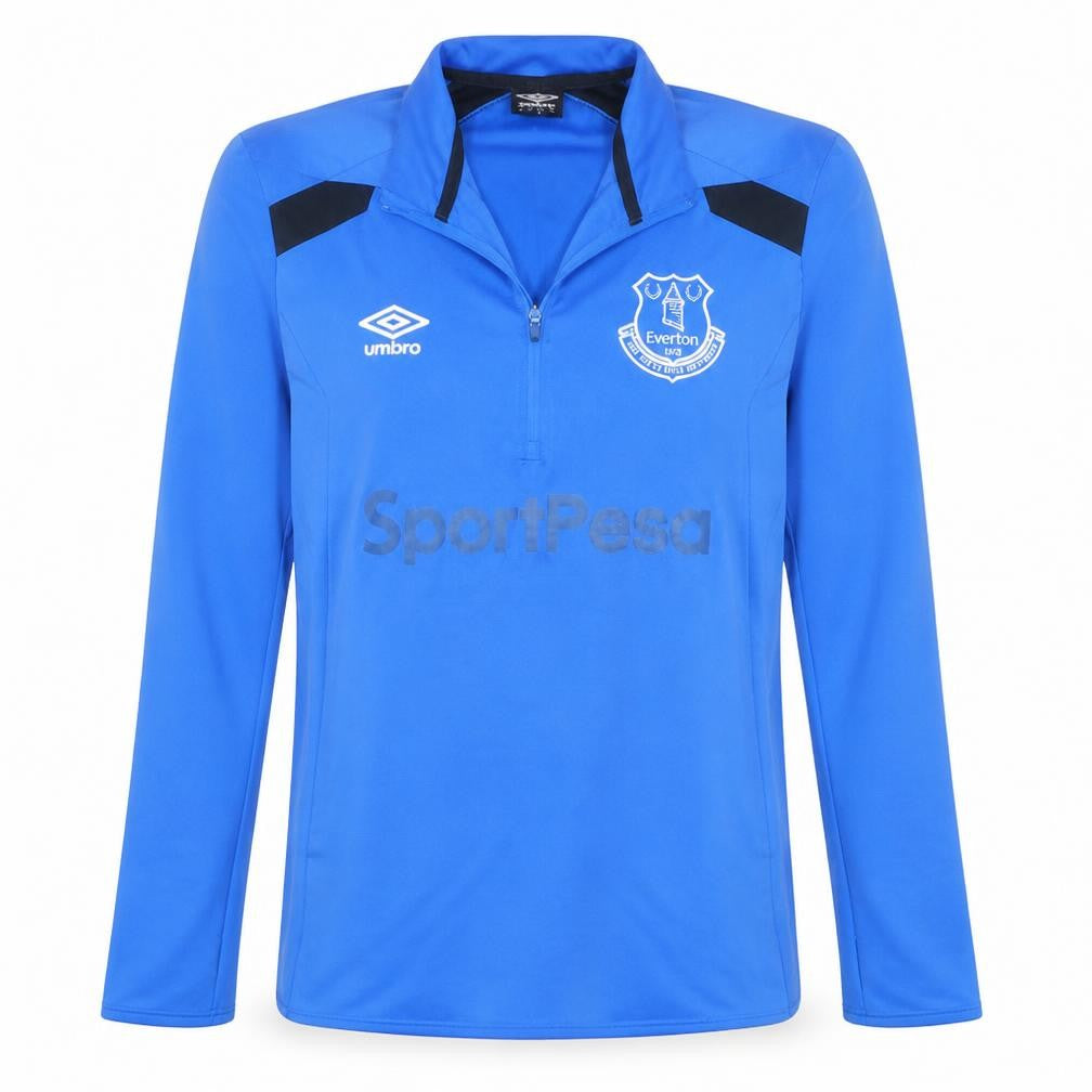 Umbro Mens Blue Everton 1/4 Zip Sports Sweatshirt Size L