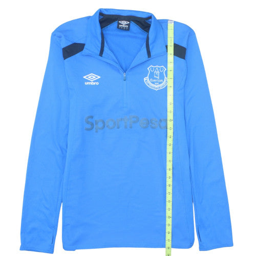 Umbro Mens Blue Everton 1/4 Zip Sports Sweatshirt Size L