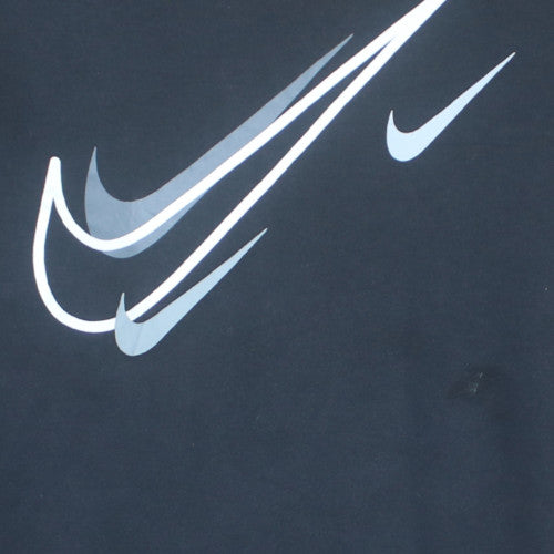 Nike Mens Black Crew Neck Sweatshirt L Graphic Print Pullover