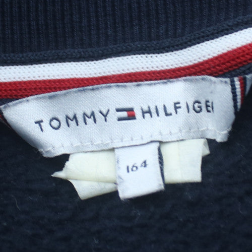 Tommy Hilfiger Womens Navy Sweatshirt Size 14 Logo Pullover