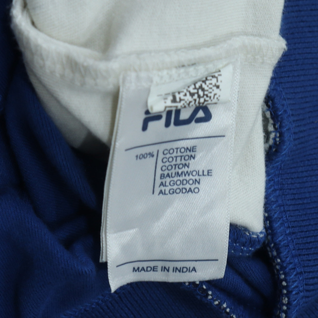 Fila Men's Blue White Track Jacket Size M Cotton Full Zip