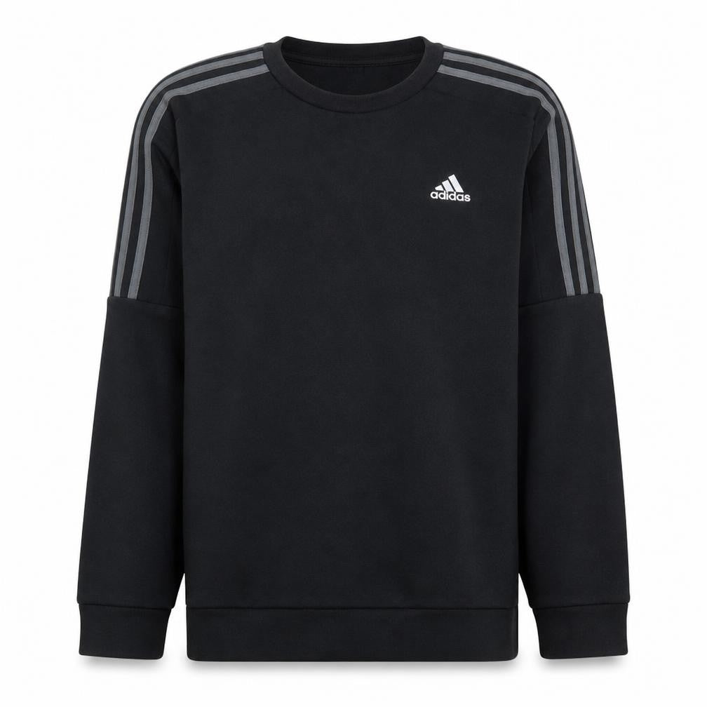 Adidas Mens Black Crew Neck Sweatshirt Regular Fit M Sports Pullover