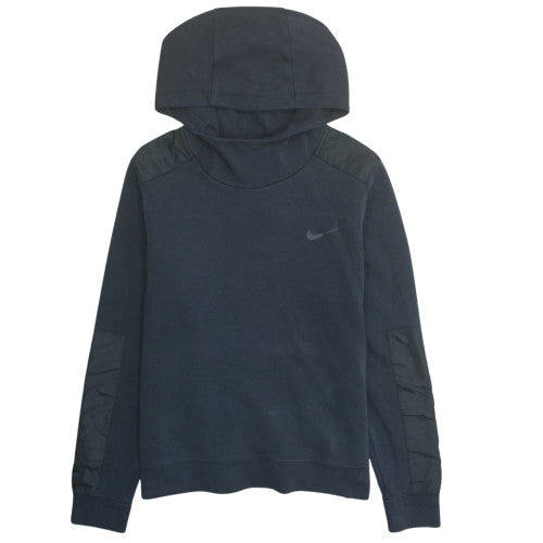 Nike Men's Black Pullover Hoodie S Regular Cotton Knit Sportswear
