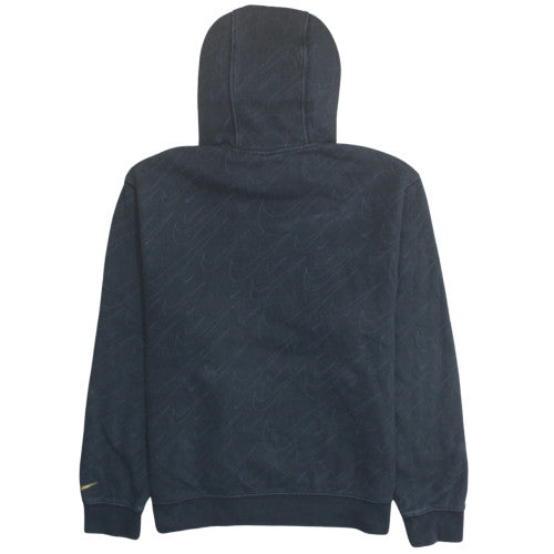 Nike Men's Black Small Pullover Hoodie with Logo Print