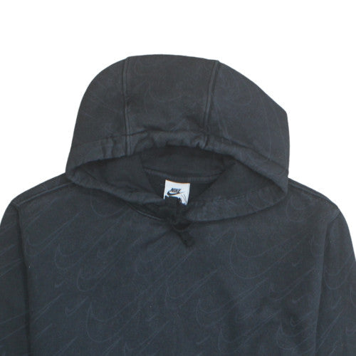 Nike Men's Black Small Pullover Hoodie with Logo Print
