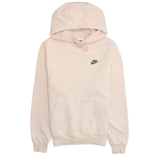 Nike Men's Beige Pullover Hoodie Small Fleece Lined Sportswear