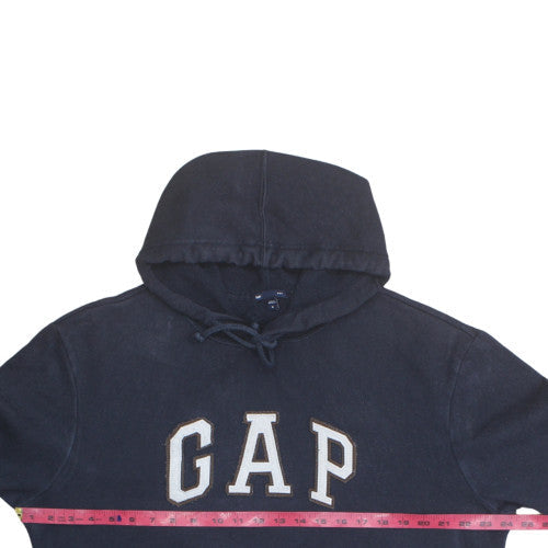 GAP Men’s Blue Pullover Hoodie Medium Fleece Logo Hooded Sweatshirt
