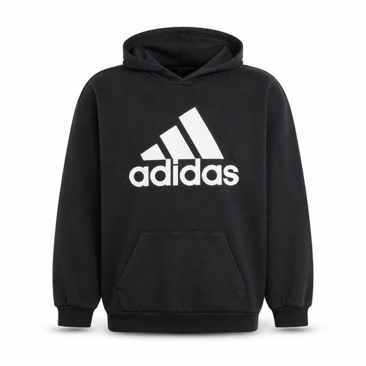 Adidas Mens Black Pullover Hoodie Large Logo Sportswear Sweatshirt