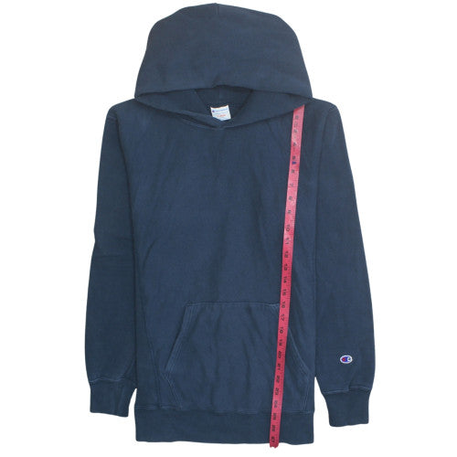 Champion Mens Navy Blue Pullover Hoodie Size L Cotton Blend
