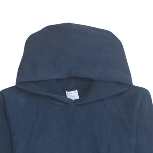 Champion Mens Navy Blue Pullover Hoodie Size L Cotton Blend