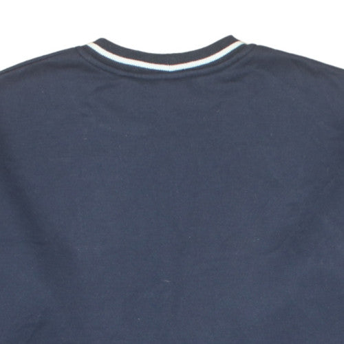 Fila Men Blue Crew Neck Regular Fit Logo Sweatshirt M