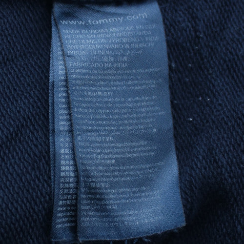 Tommy Hilfiger Men's Blue Pullover Hoodie Size M NY Logo Sweatshirt