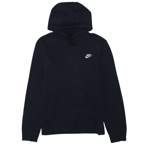 Nike Men's Black Pullover Hoodie M Logo Fleece Sweatshirt