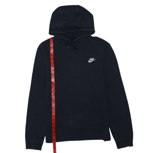 Nike Men's Black Pullover Hoodie M Logo Fleece Sweatshirt