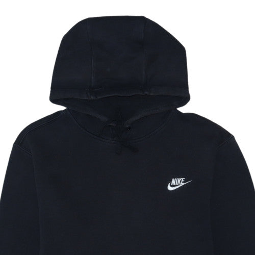 Nike Men's Black Pullover Hoodie M Logo Fleece Sweatshirt