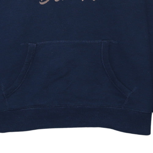Tommy Hilfiger Boys Navy Pullover Hoodie M Cotton Blend Lined Casual