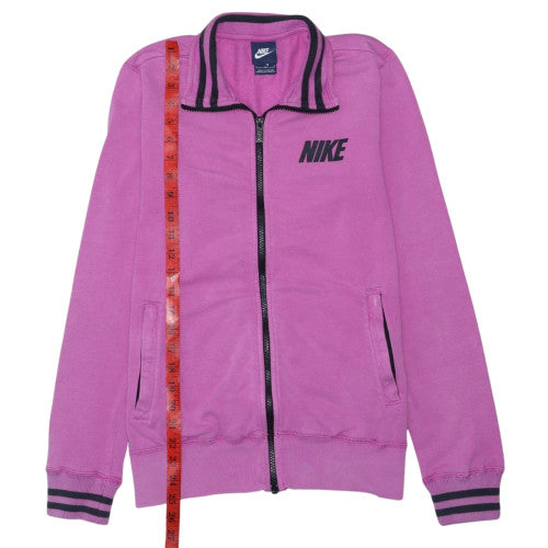 Nike Womens Pink Full Zip Sweatshirt Jacket Size L Cotton Blend