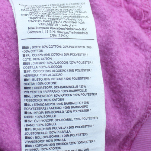 Nike Womens Pink Full Zip Sweatshirt Jacket Size L Cotton Blend