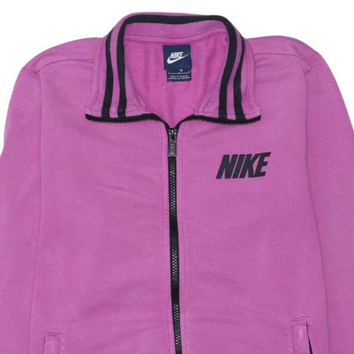 Nike Womens Pink Full Zip Sweatshirt Jacket Size L Cotton Blend