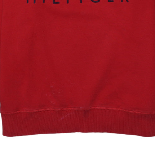 Tommy Hilfiger Men's Red XL Pullover Sweatshirt Crew Neck Logo