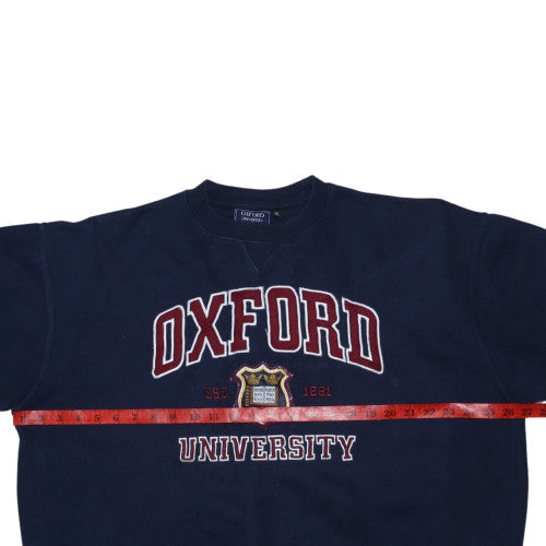 Oxford University Navy Blue Men's XL Sweatshirt Embroidered Pullover
