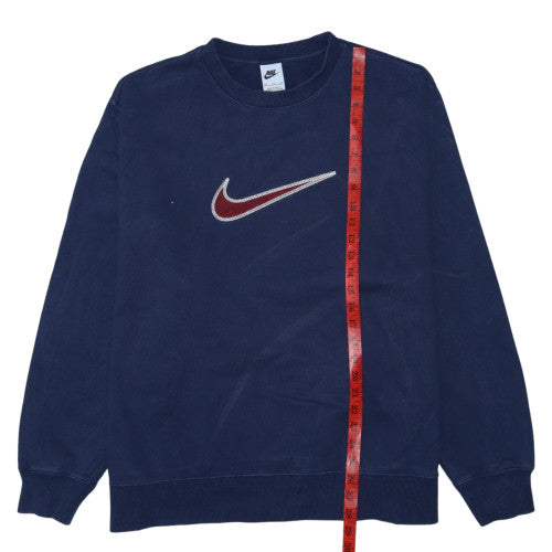 Nike Men's Blue 2XL Embroidered Swoosh Pullover Sweatshirt