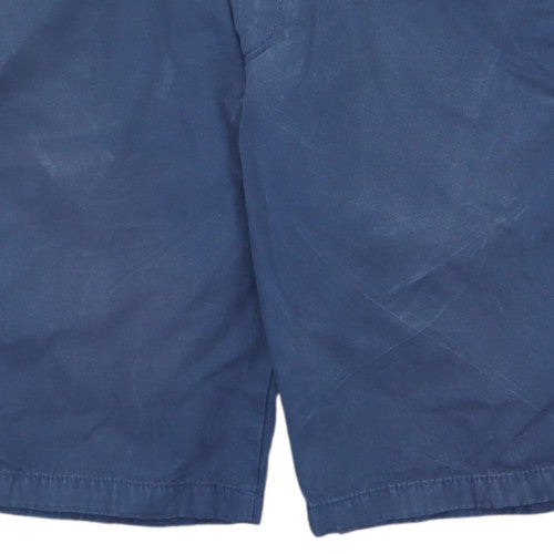 Carhartt Mens Blue Chino Shorts Size 34 Regular Fit Cotton Blend