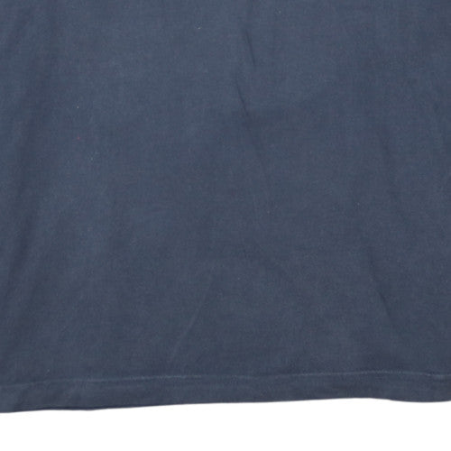Napapijri Men’s Blue Expedition Staff Long Sleeve Cotton T-Shirt L