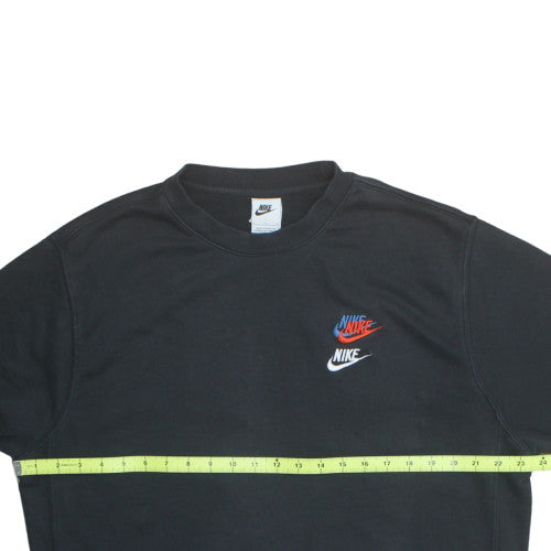 Nike Men's Black L Pullover Sweatshirt with Embroidered Logos