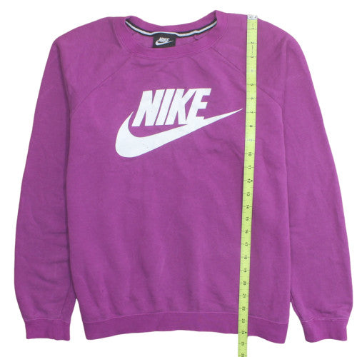 Nike Womens Purple Crew Neck Pullover Sweatshirt Large
