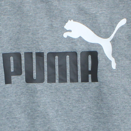 Puma Boys Grey Sweatshirt 13-14 Years Crew Neck Pullover Fleece Logo Top